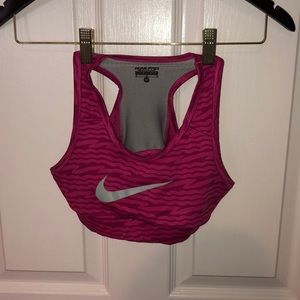 nike racer back sports bra